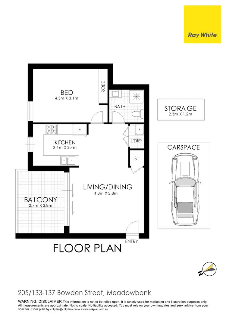 Floorplan of Homely apartment listing, 205/133 Bowden Street, Meadowbank NSW 2114