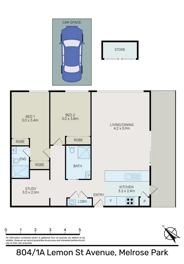 Floorplan of Homely apartment listing, 804/1A Lemon Tree Avenue, Melrose Park NSW 2114