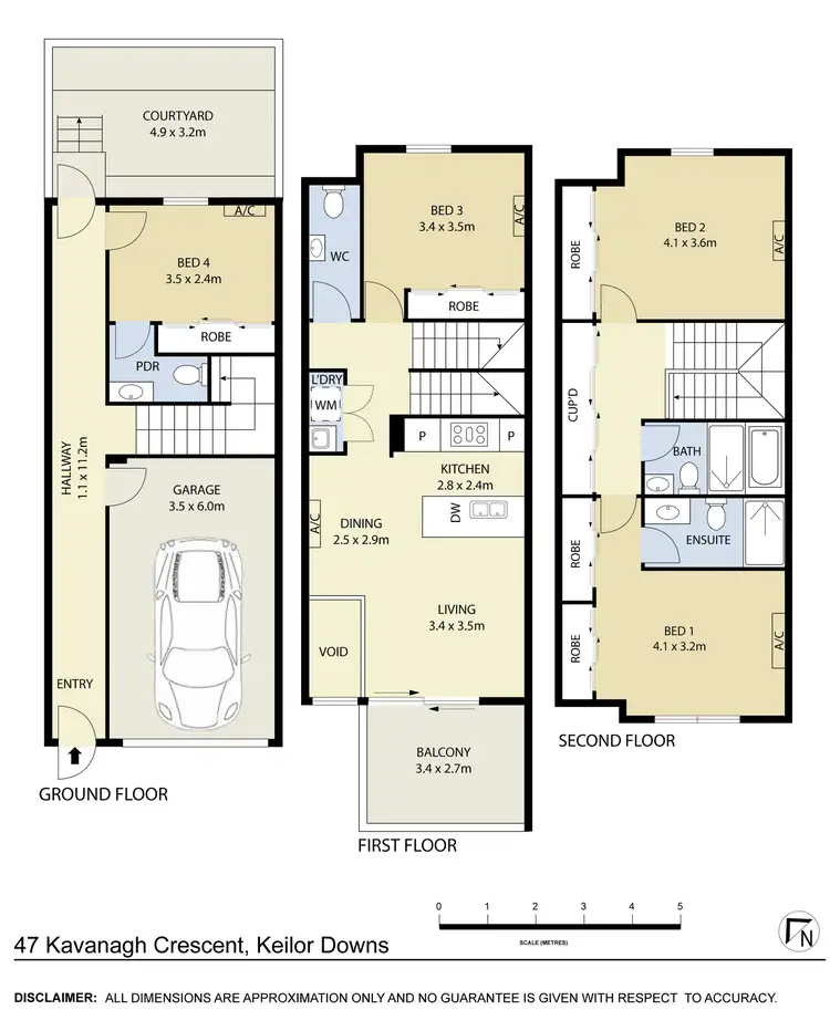 Floorplan of Homely townhouse listing, 47 Kavanagh Crescent, Keilor Downs VIC 3038