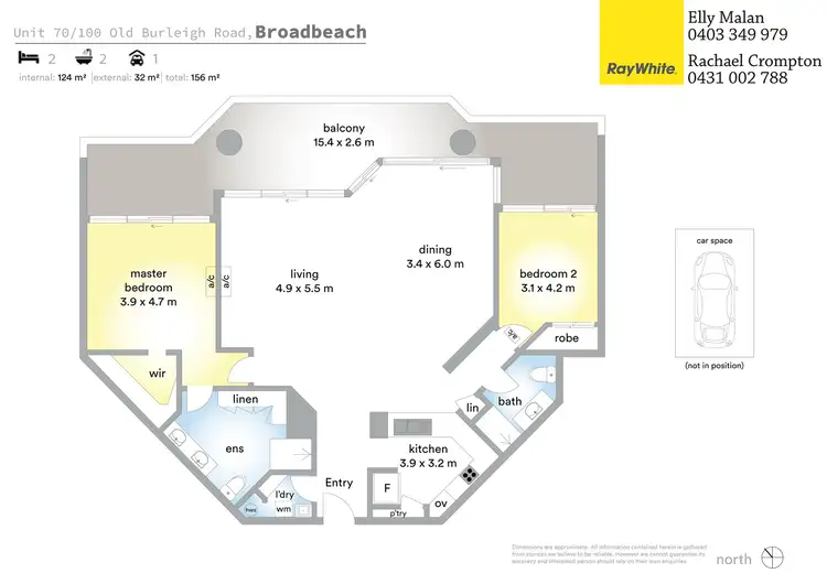 Floorplan of Homely apartment listing, 70/100 Old Burleigh Road, Broadbeach QLD 4218