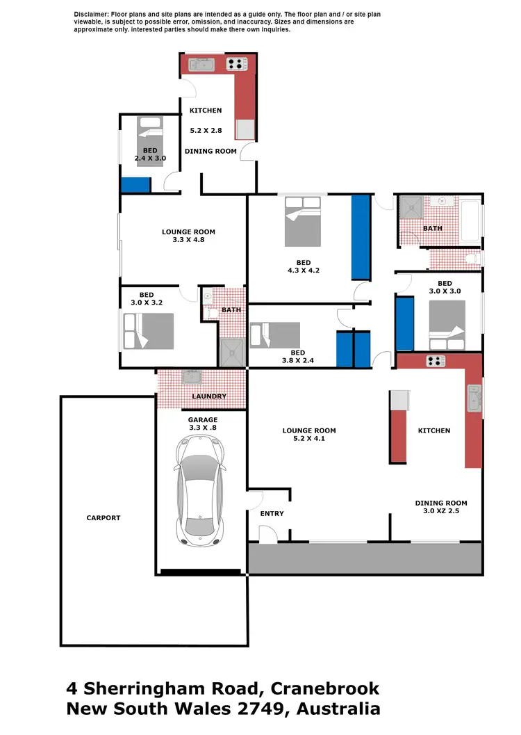 Floorplan of Homely house listing, 4 & 4A Sherringham Road, Cranebrook NSW 2749