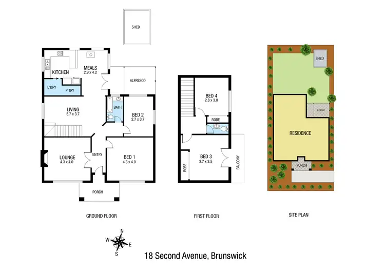 Floorplan of Homely house listing, 18 Second Avenue, Brunswick VIC 3056
