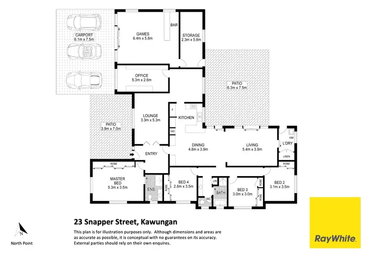 Floorplan of Homely house listing, 23 Snapper Street, Kawungan QLD 4655