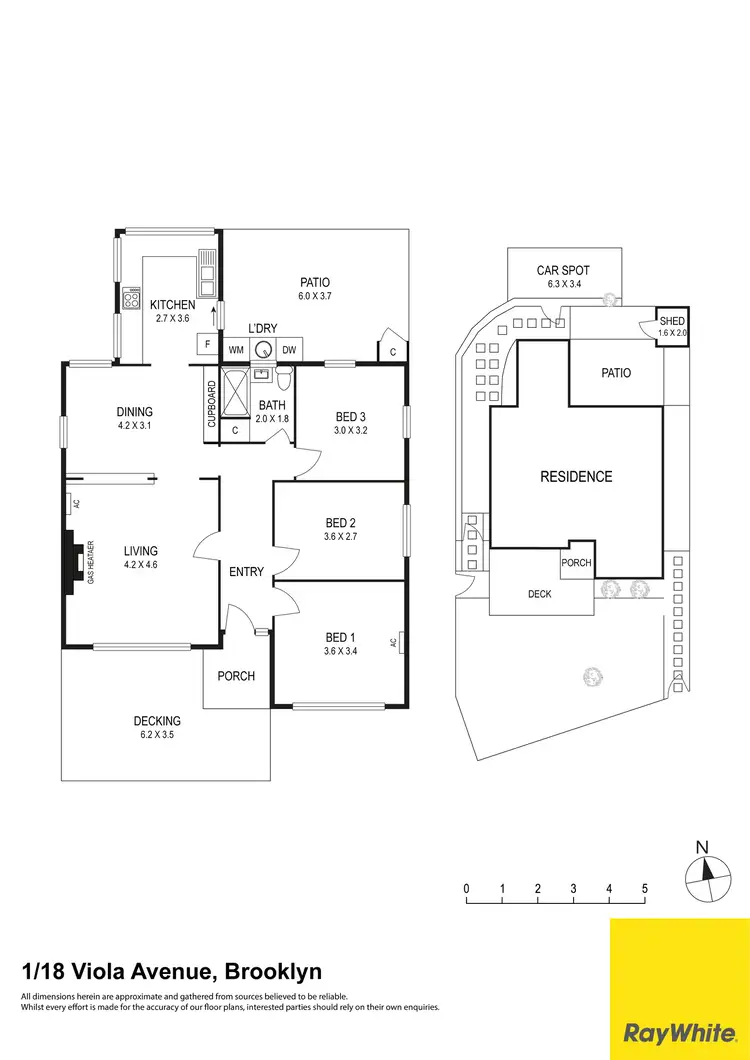Floorplan of Homely house listing, 1/18 Viola Avenue, Brooklyn VIC 3012