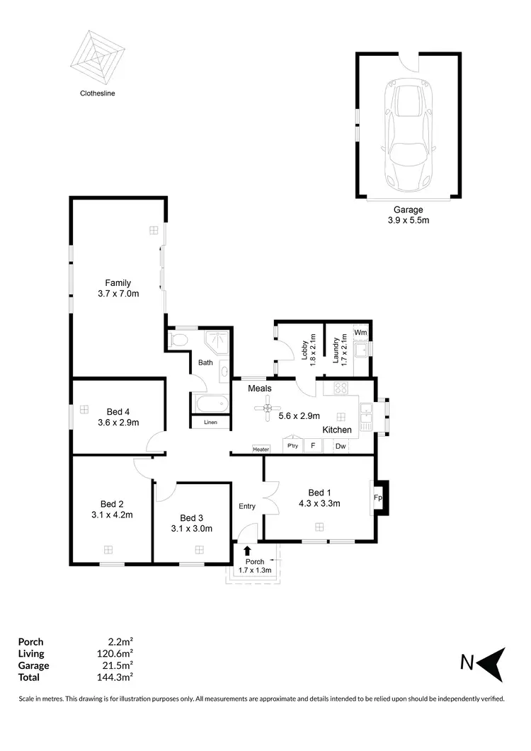 Floorplan of Homely house listing, 24 Truscott Road, Enfield SA 5085