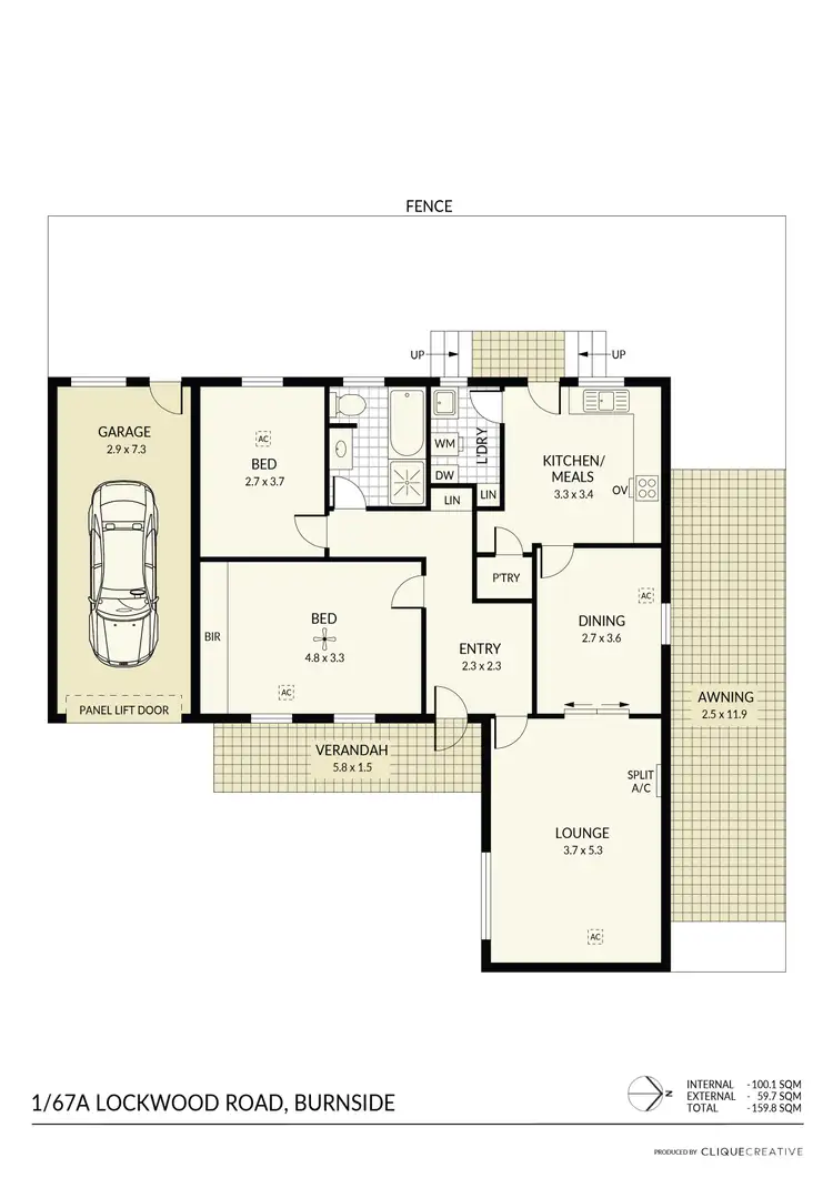 Floorplan of Homely unit listing, 1/67A Lockwood Road, Burnside SA 5066