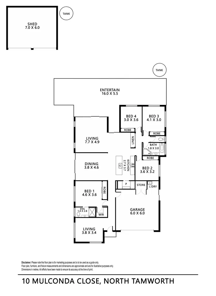 Floorplan of Homely house listing, 10 Mulconda Close, Tamworth NSW 2340