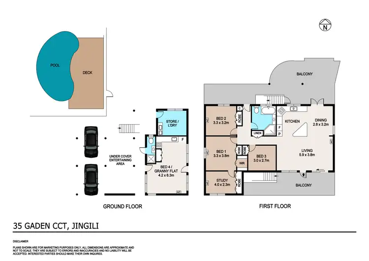 Floorplan of Homely house listing, 35 Gaden Circuit, Jingili NT 810