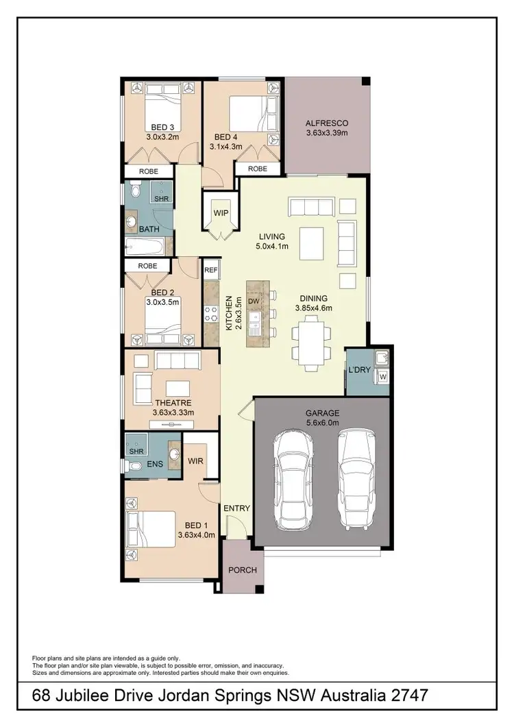 Floorplan of Homely house listing, 68 Jubilee Drive, Jordan Springs NSW 2747
