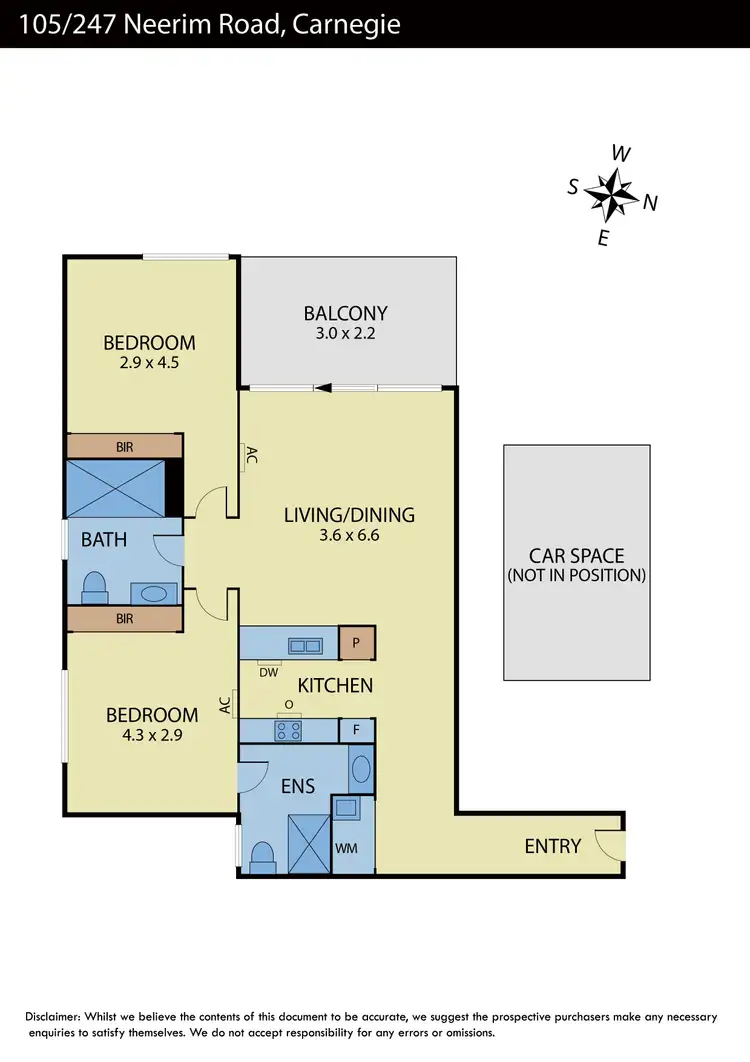 Floorplan of Homely apartment listing, 105/247 Neerim Road, Carnegie VIC 3163