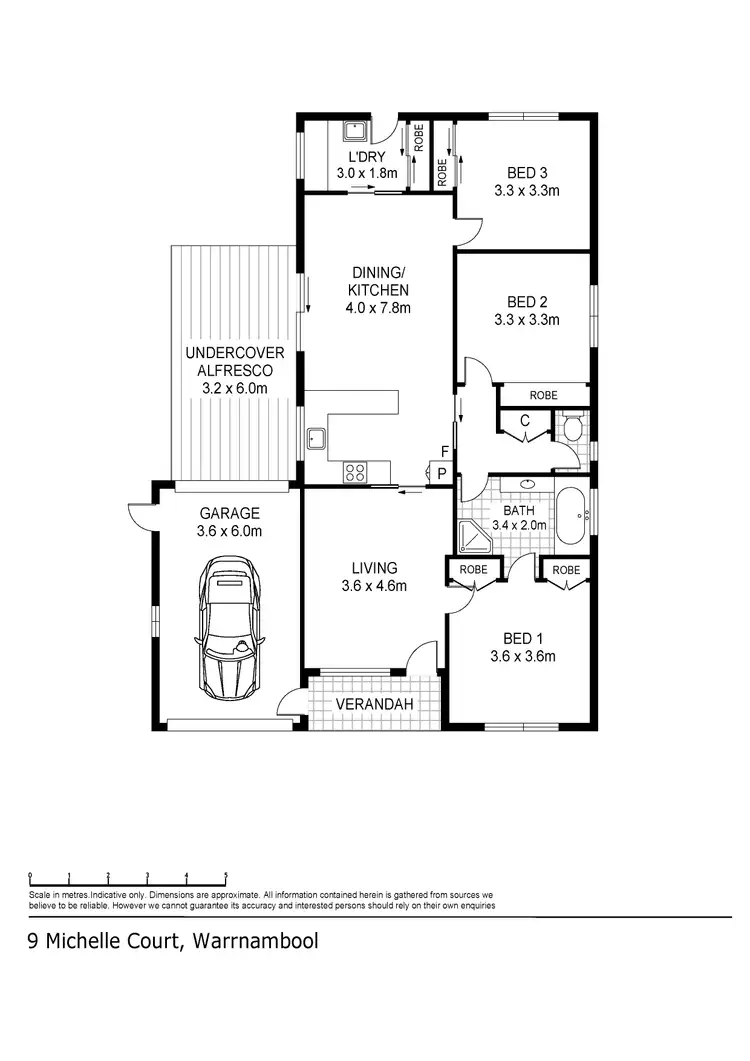 Floorplan of Homely house listing, 9 Michelle Court, Warrnambool VIC 3280