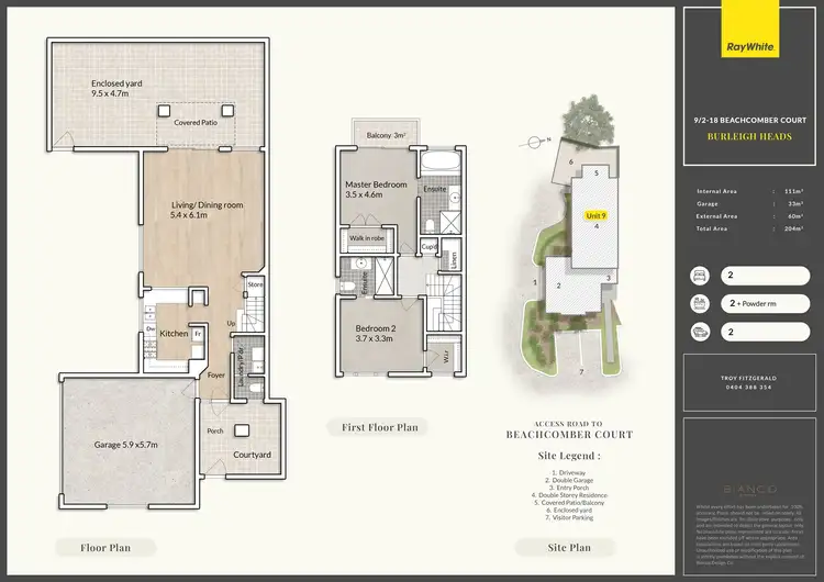 Floorplan of Homely townhouse listing, 9/2-18 Beachcomber Court, Burleigh Waters QLD 4220