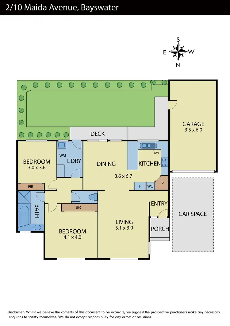 Floorplan of Homely unit listing, 2/10 Maida Avenue, Bayswater VIC 3153