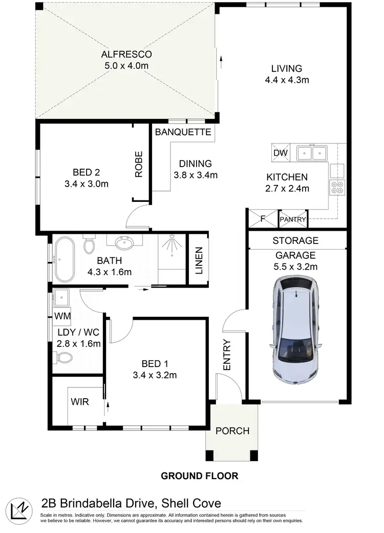 Floorplan of Homely villa listing, 2B Brindabella Drive, Shell Cove NSW 2529