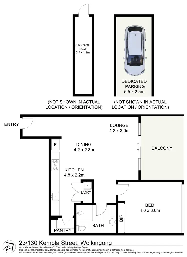 Floorplan of Homely apartment listing, 23/130 Kembla Street, Wollongong NSW 2500