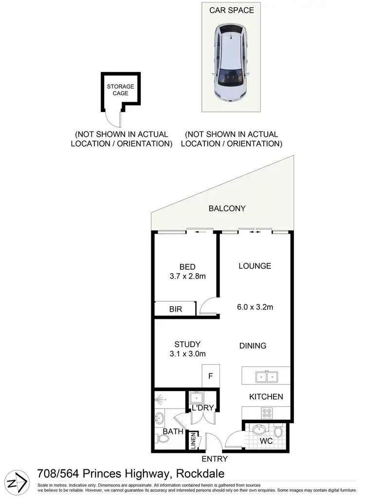 Floorplan of Homely apartment listing, 708/564 Princes Highway, Rockdale NSW 2216