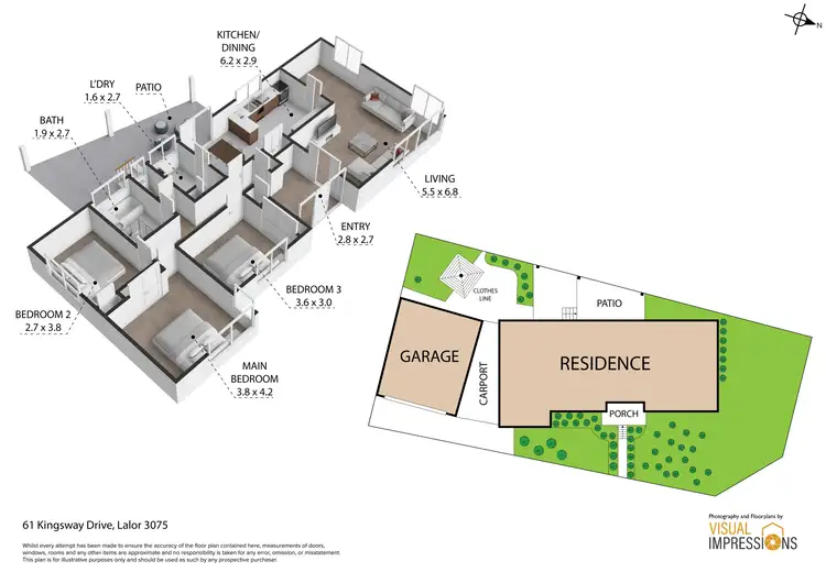 Floorplan of Homely house listing, 61 Kingsway Drive, Lalor VIC 3075