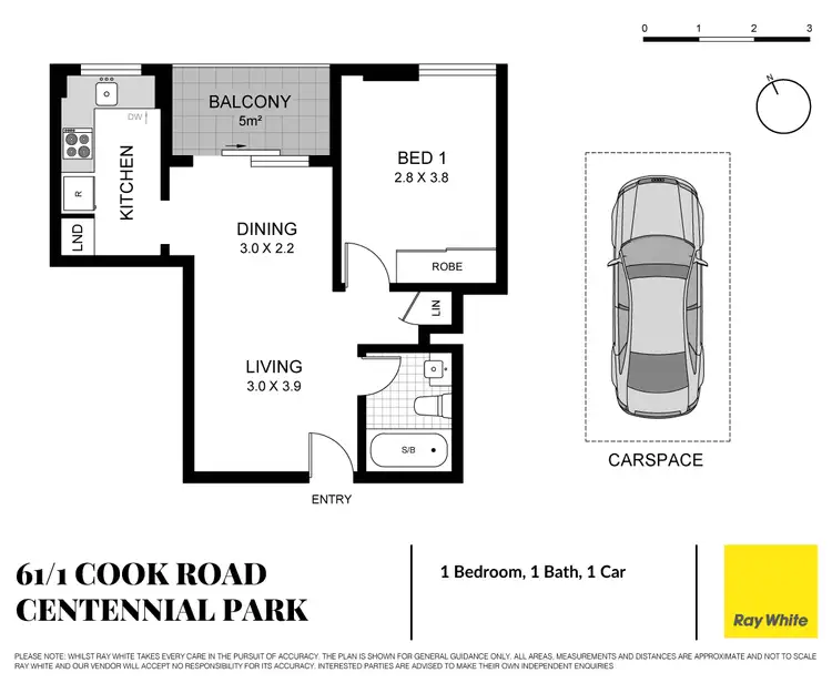 Floorplan of Homely apartment listing, 61/1 Cook Road, Centennial Park NSW 2021