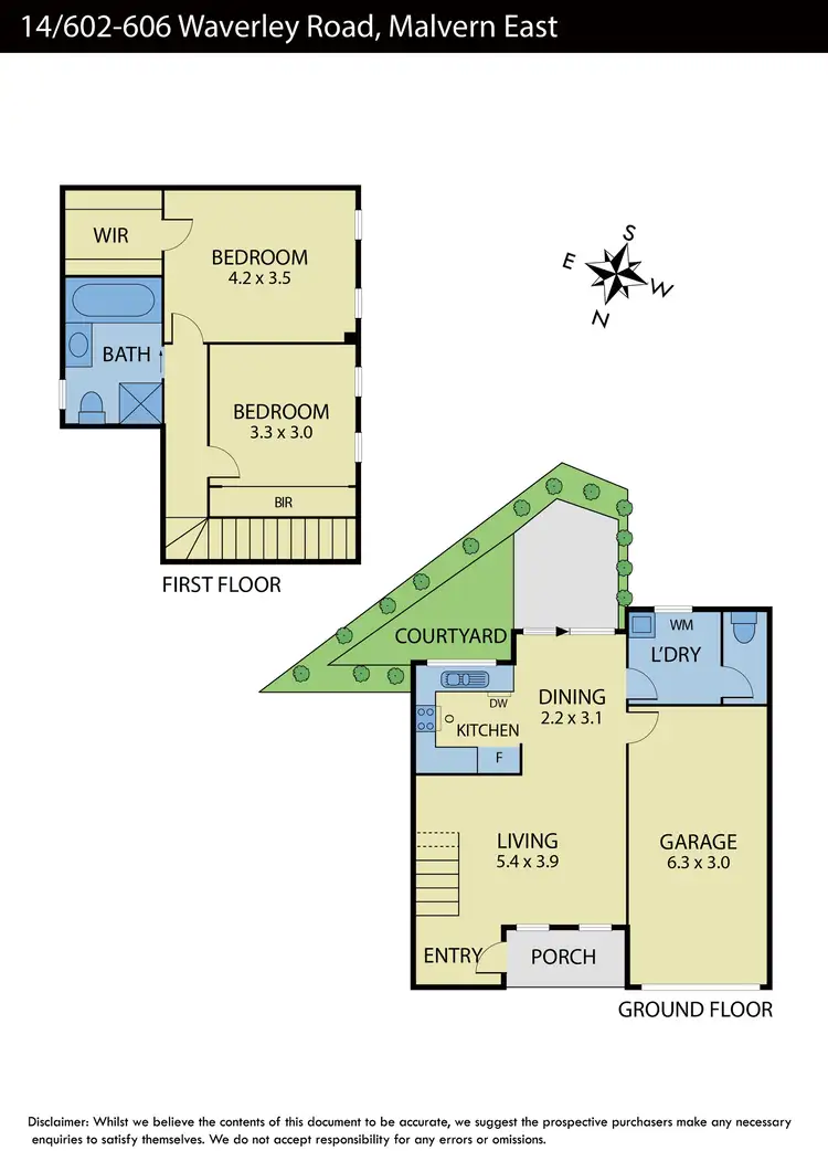 Floorplan of Homely townhouse listing, 14/602-606 Waverley Road, Malvern East VIC 3145