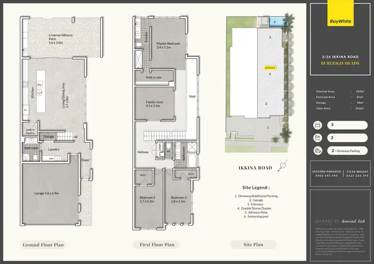 Floorplan of Homely townhouse listing, 2/16 Ikkina Road, Burleigh Heads QLD 4220