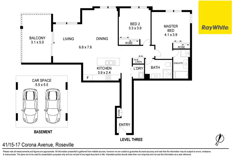 Floorplan of Homely unit listing, 41/15-17 Corona Avenue, Roseville NSW 2069