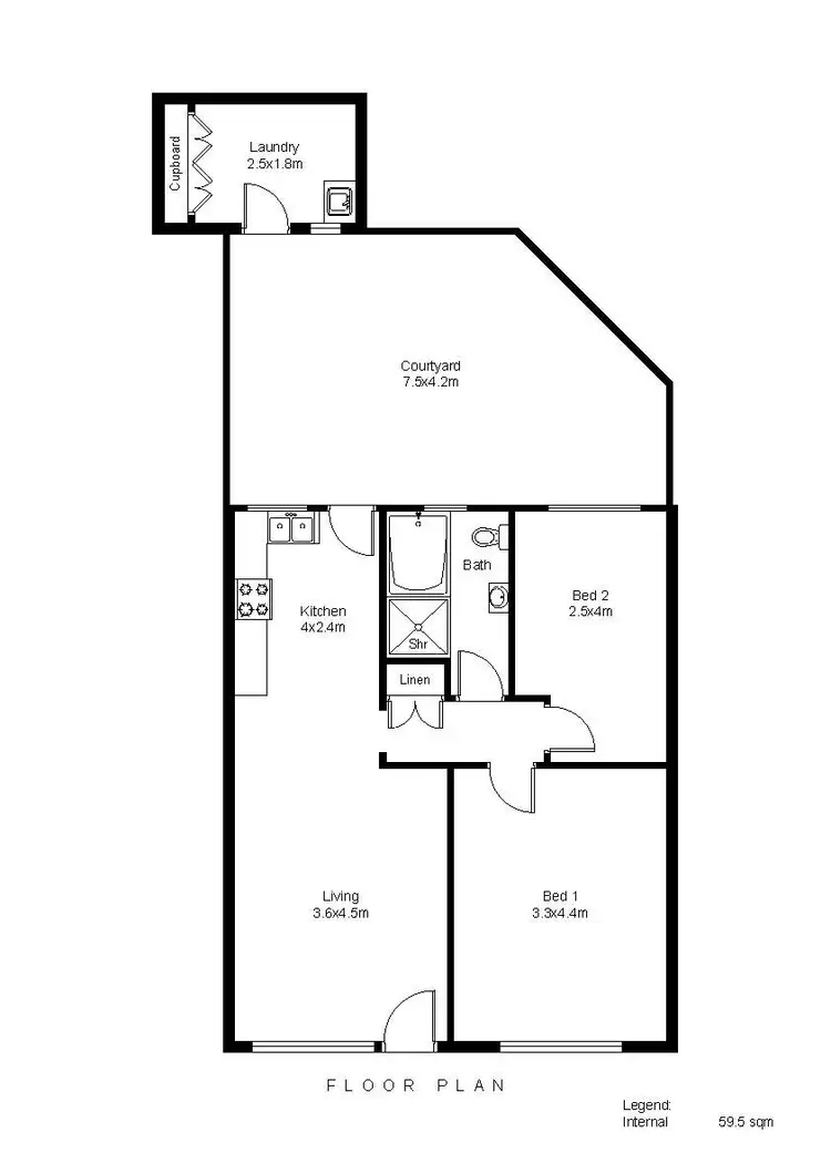 Floorplan of Homely unit listing, 3/566-568 Henley Beach Road, Fulham SA 5024