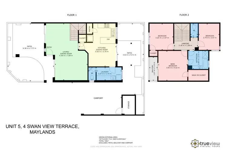 Floorplan of Homely townhouse listing, 5/4 Swan View Terrace, Maylands WA 6051