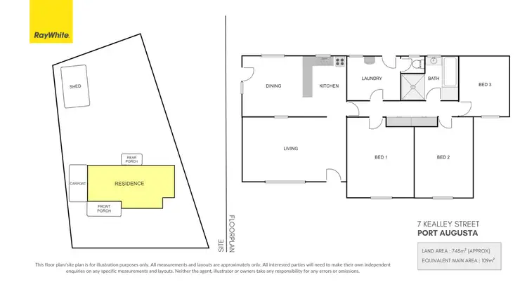 Floorplan of Homely house listing, 7 Kealley Street, Port Augusta SA 5700