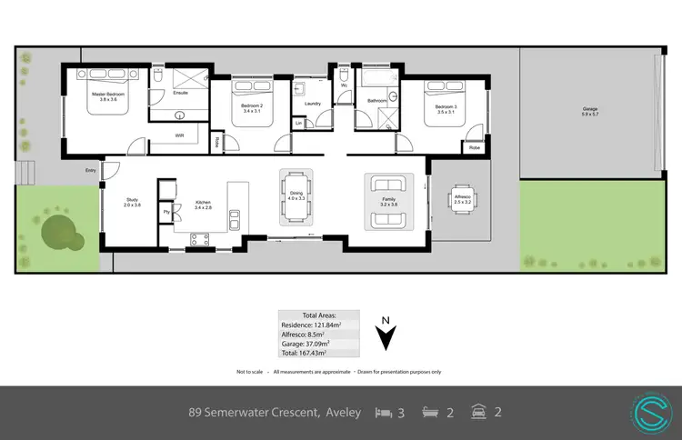 Floorplan of Homely house listing, 89 Semerwater Crescent, Aveley WA 6069