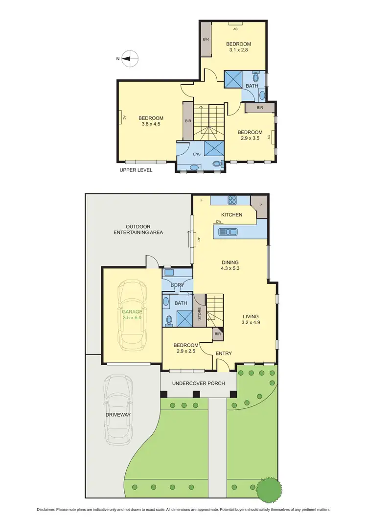Floorplan of Homely townhouse listing, 1/46 Augustine Terrace, Glenroy VIC 3046