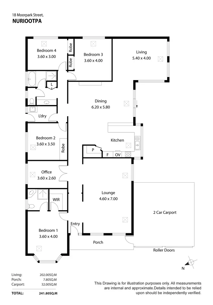 Floorplan of Homely house listing, 18 Moorpark Street, Nuriootpa SA 5355