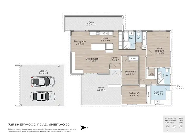 Floorplan of Homely house listing, 725 Sherwood Road, Sherwood QLD 4075