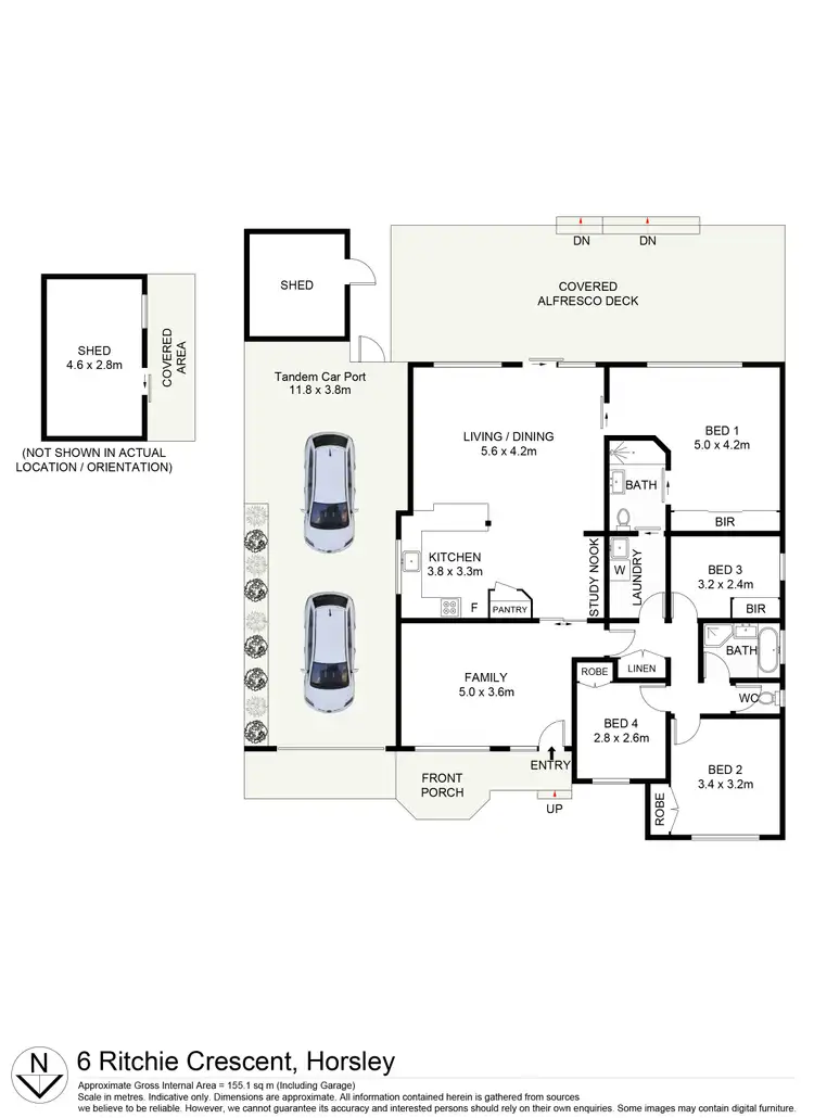 Floorplan of Homely house listing, 6 Ritchie Crescent, Horsley NSW 2530