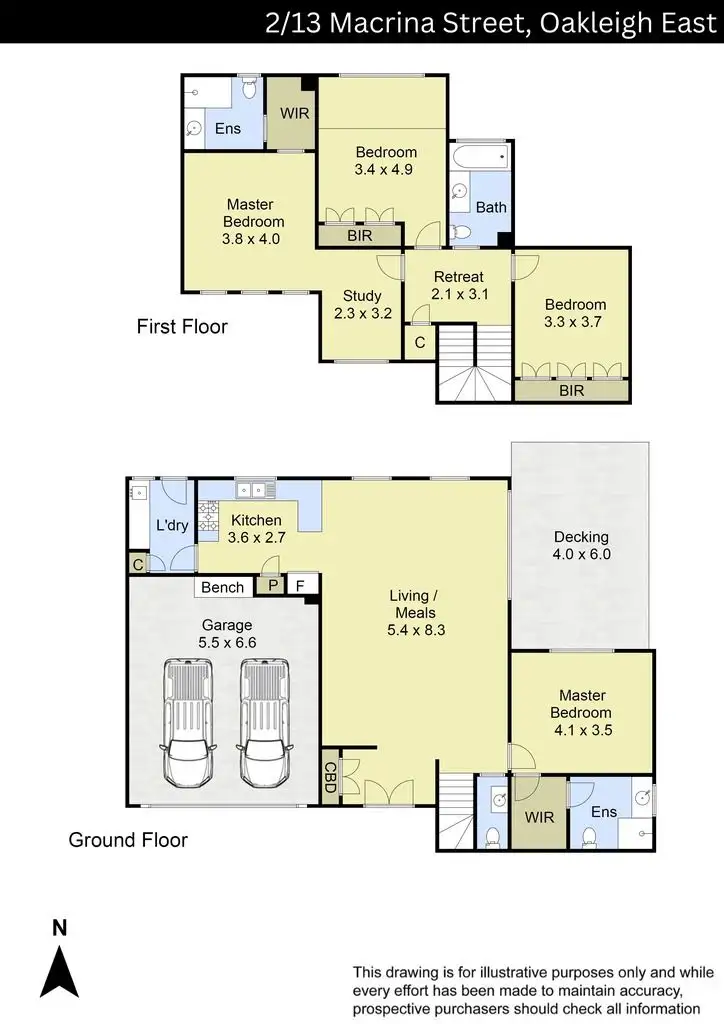 Floorplan of Homely townhouse listing, 2/13 Macrina Street, Oakleigh East VIC 3166