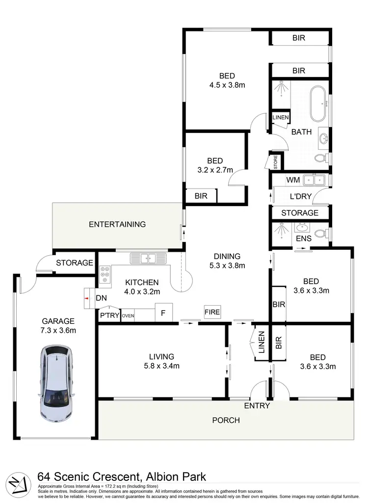 Floorplan of Homely house listing, 64 Scenic Crescent, Albion Park NSW 2527