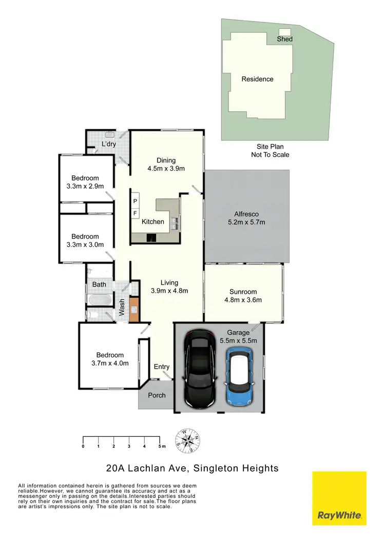 Floorplan of Homely semi-detached listing, 20A Lachlan Avenue, Singleton NSW 2330