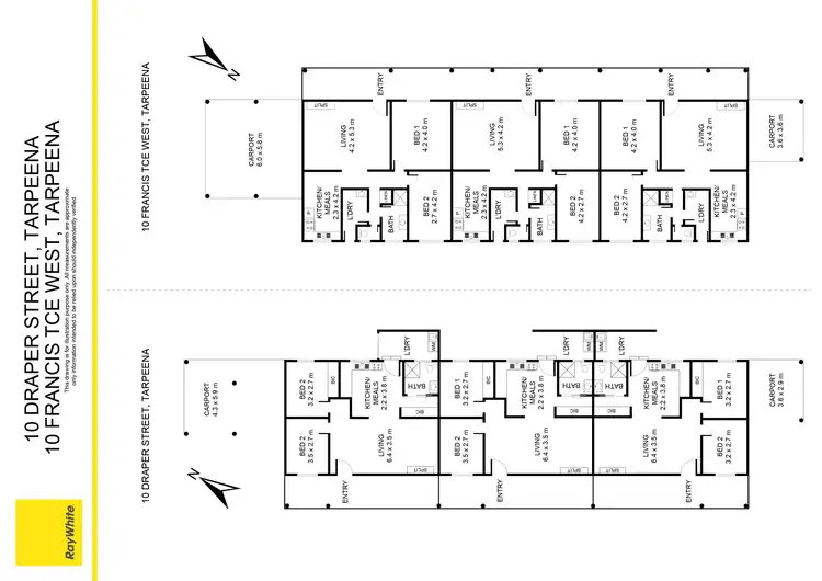 Floorplan of Homely block of units listing, 10 Draper Street West, Tarpeena SA 5277