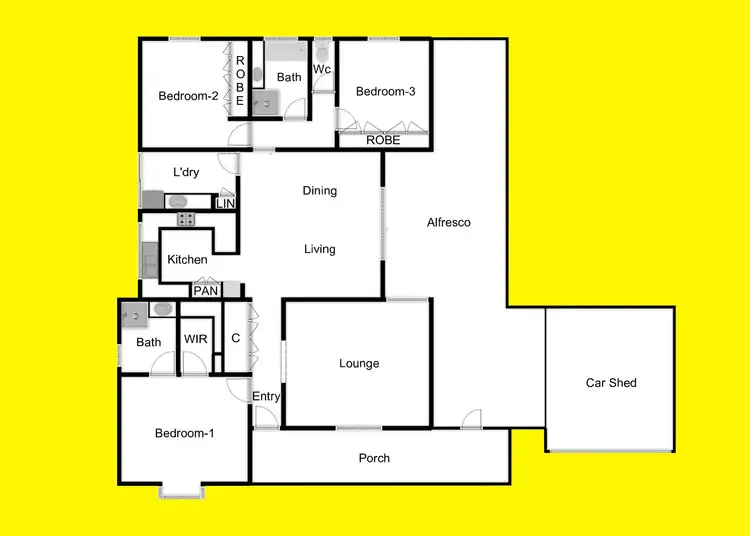Floorplan of Homely house listing, 25 Tulane Drive, Mildura VIC 3500