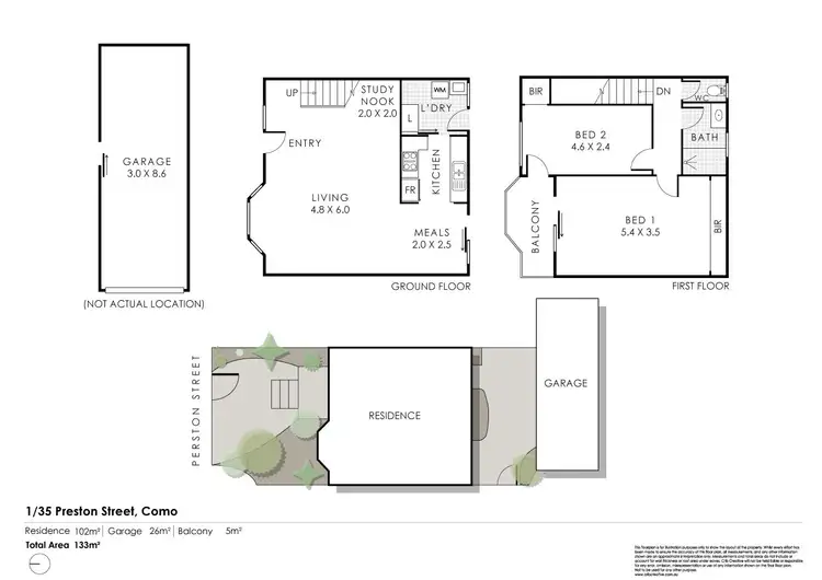 Floorplan of Homely house listing, 1/35 Preston Street, Como WA 6152