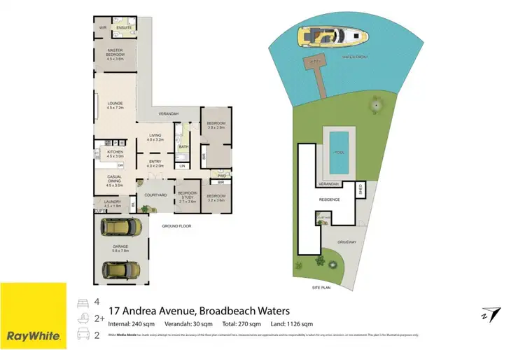 Floorplan of Homely house listing, 17 Andrea Avenue, Broadbeach Waters QLD 4218