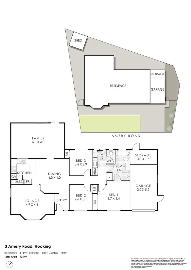Floorplan of Homely house listing, 3 Amery Road, Hocking WA 6065