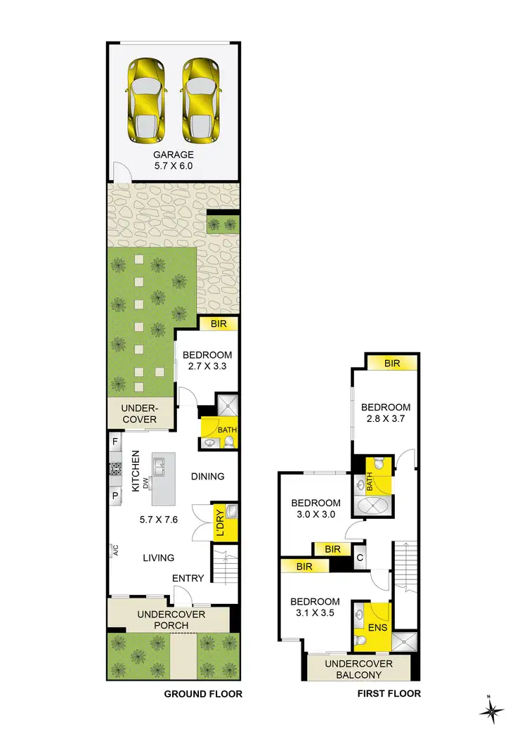 Floorplan of Homely townhouse listing, 13 Bentons Way, Armstrong Creek VIC 3217