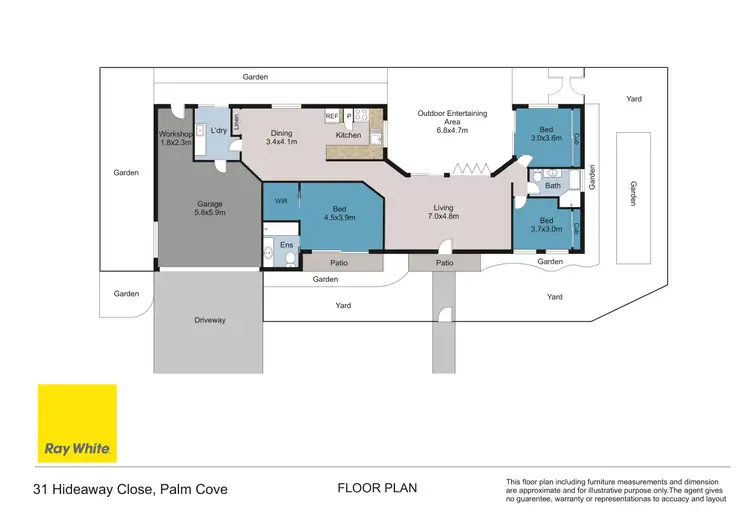 Floorplan of Homely house listing, 31 Hideaway Close, Palm Cove QLD 4879