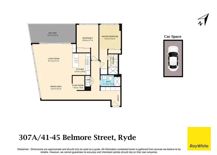 Floorplan of Homely apartment listing, 307A/41-45 Belmore Street, Ryde NSW 2112