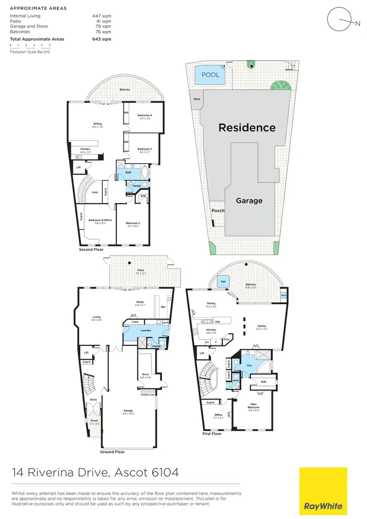 Floorplan of Homely house listing, 14 Riverina Drive, Ascot WA 6104