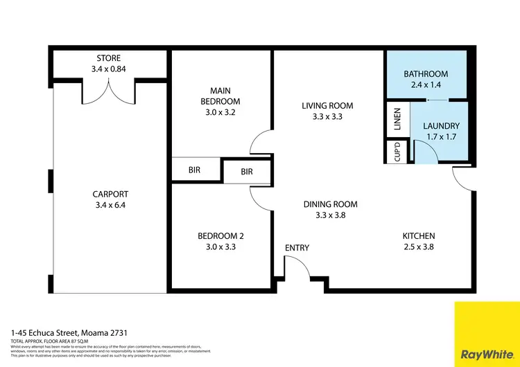 Floorplan of Homely unit listing, 1/45 Echuca Street, Moama NSW 2731
