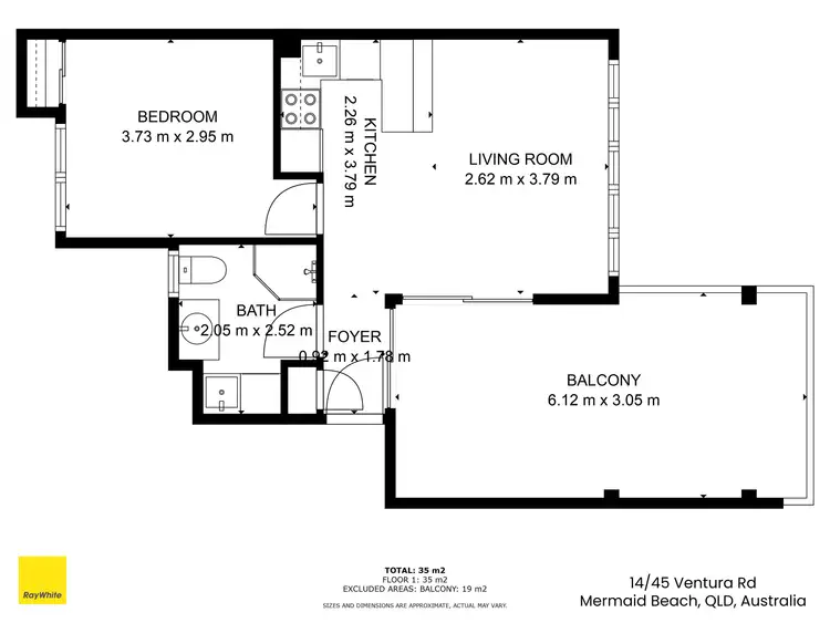 Floorplan of Homely house listing, 14/45 Ventura Road, Mermaid Beach QLD 4218