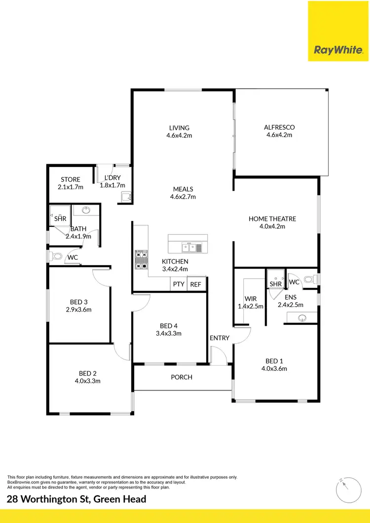 Floorplan of Homely house listing, 28 Worthington Street, Green Head WA 6514
