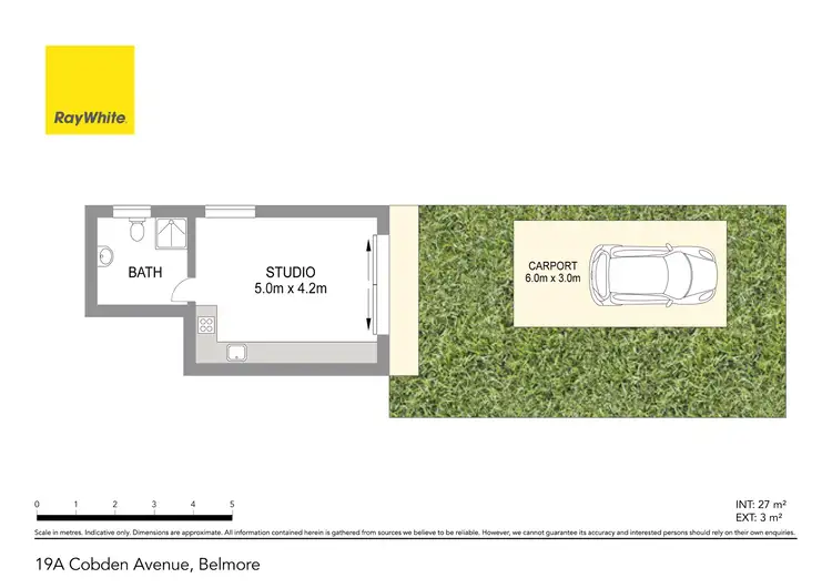 Floorplan of Homely studio listing, 19A Cobden Street, Belmore NSW 2192