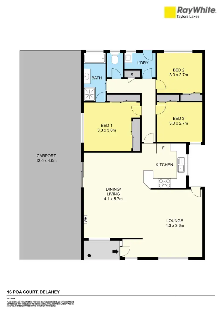 Floorplan of Homely house listing, 16 Poa Court, Delahey VIC 3037